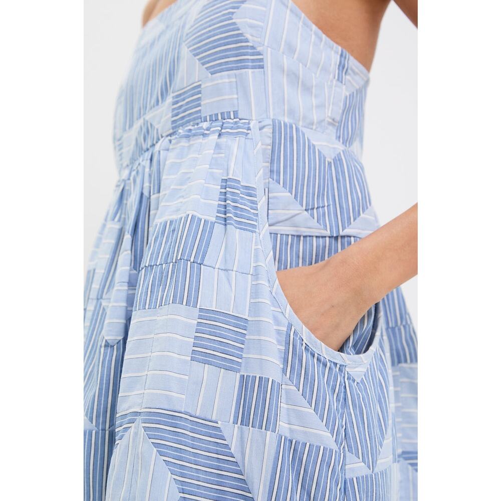 SEA NEW YORK Blue Helmi Striped Shirting Midi Dress Size 6 NWT - Picture 7 of 8